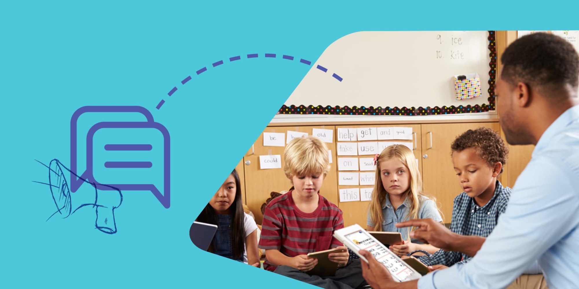 Blog post cover – Teacher providing feedback with a collaborative whiteboard