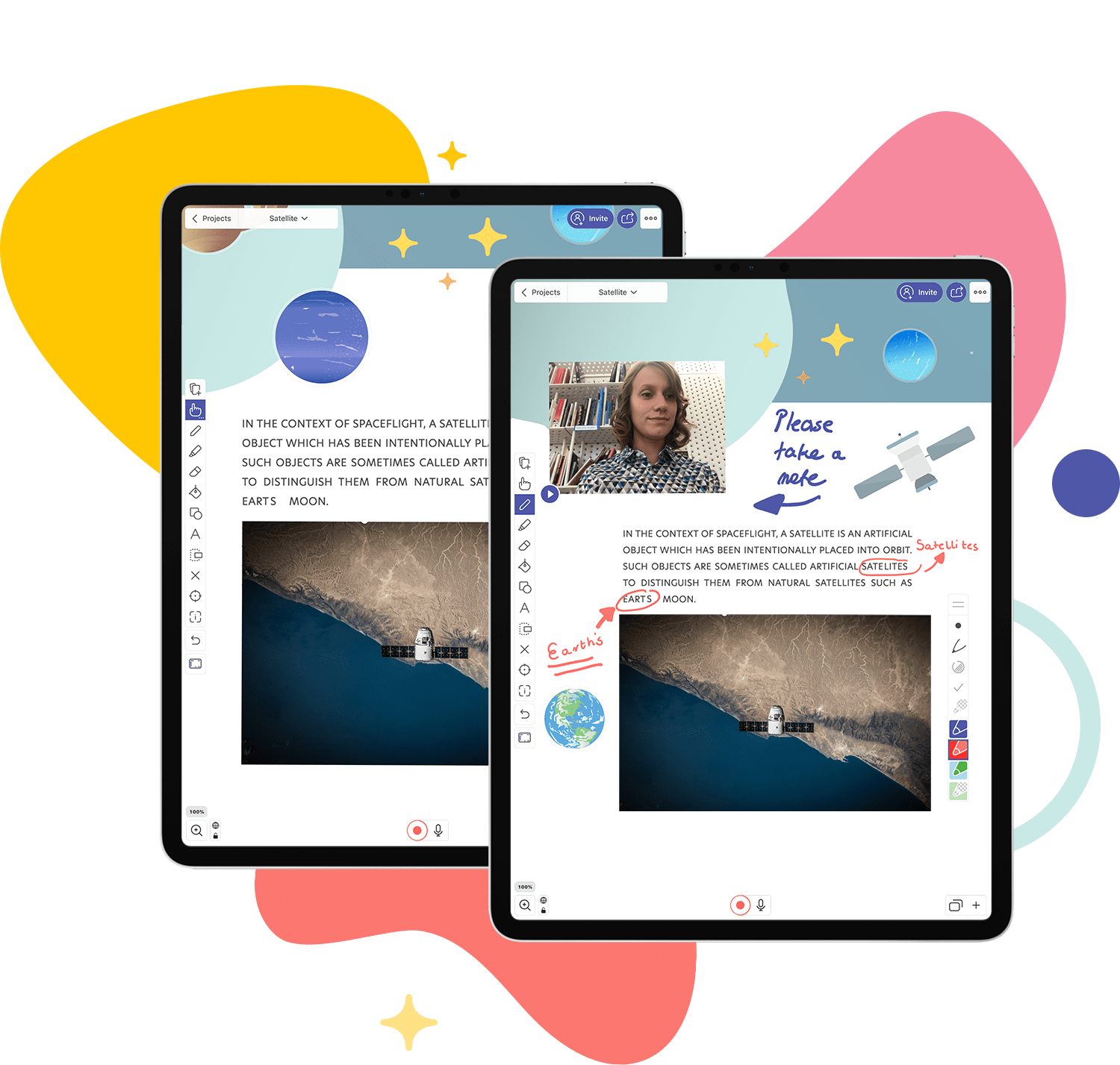 Using Explain Everything on tablets to provide live feedback to writing prompts
