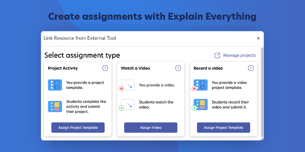 whiteboard assignments in LMS
