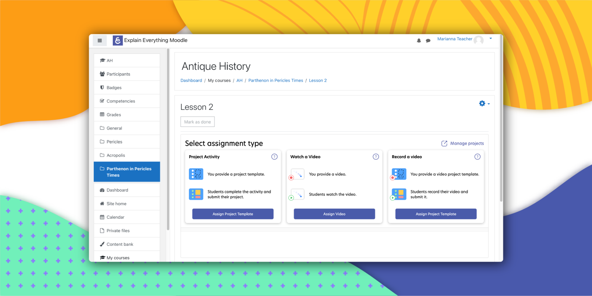 Whiteboard assignments in Moodle LMS